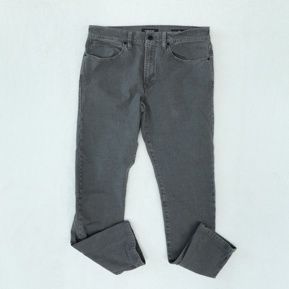 Proof Rover Pant Mens 31 x 32 Gray Slim Tapered Stretch Canvas Casual Work Jeans